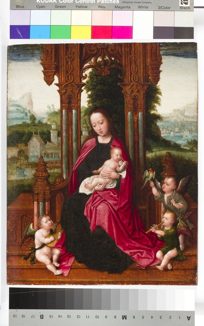 Madonna and Child with Angels, c.1510-20 by Adriaen Isenbrandt or Isenbrant